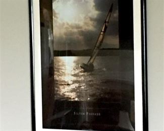 "Silver Passage" Sailboat Framed Print/Poster