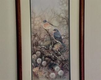 Blue Birds Print by Lena Liu