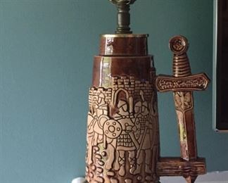 Ceramic Knights Lamp - Great condition