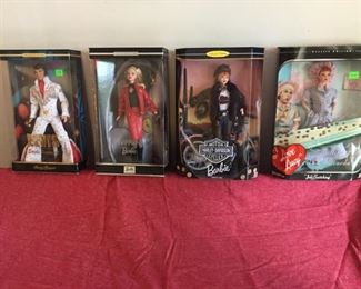 Elvis meets Harley Barbie and of course "I Love Lucy" Doll (Ferrari Barbie SOLD)