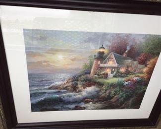 Light House by The Water at Sunset