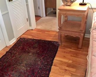 Bedside/End Tables, Lamp, (Very Nice Vintage Rug SOLD)