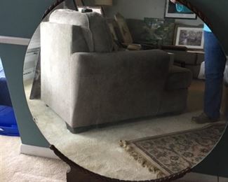 Vintage Large Round Mirror