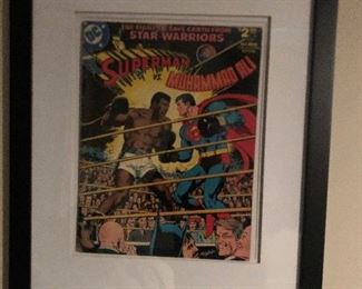 SUPERMAN VS. MUHAMMAD ALI COMIC BOOK FRAMED