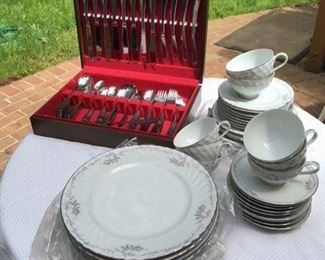 43 pc Gold Standard China Service $65; 
