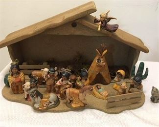Ceramic Native American Nativity Set ($125) 