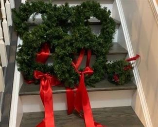 5 Evergreen Wreaths w Ribbon $ 18