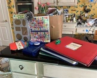 Scrapbooking Large Lot Including: Many Albums, Craft Sheets, Cutter, and Assorted Stickers $30