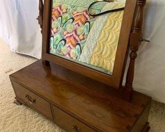 Antique Walnut Dressing Table Mirror $175