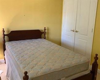 Pair of Antique Walnut 3/4 Beds w Mattresses and Box Springs, bedding has hardly been used in a guest room $1800
