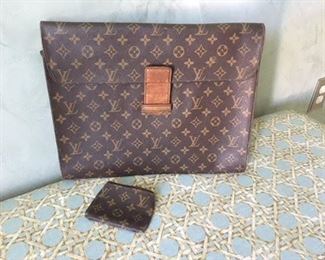 Vintage Louis Vuitton Dossier Carrier $400; Louis Vuitton Change Purse $55