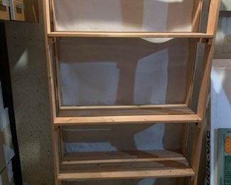 2 Wood shelving units - $35 each