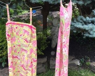 Cotton Lily dress size 10 $35; silk and spandex Lily dress size 8 $55