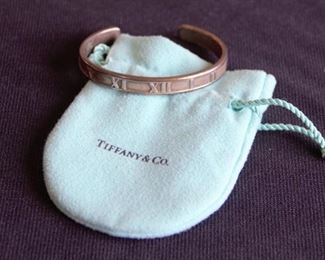 Tiffany Cuff Bracelet, sterling, 1995 Roman Numerals
