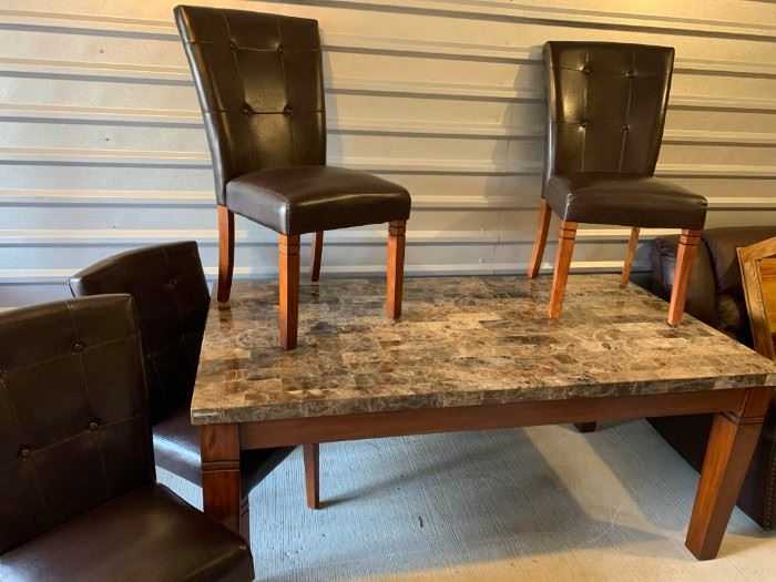 001 Marble Table and Chairs