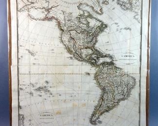 Large Map Of N. & S. America, 1820, Rare