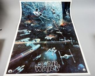 Original Vintage Star Wars 20th Century Fox Records Poster, 1977