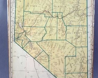 Antique U.S. State Maps, 1886 To 1925, Nevada, Qty 10