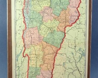 Antique U.S. State Maps, 1885 To 1930, Vermont/New Hampshire, Qty 10