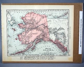 Antique U.S. State Maps, 1884 To 1918, Alaska And Klondike Region, Qty 9