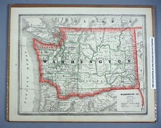 Antique U.S. State Maps, 1885 To 1951, Washington/Wyoming, Qty 9