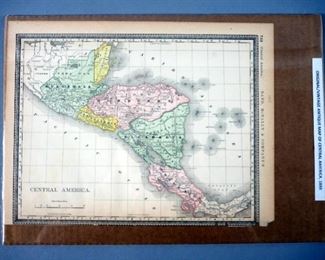 Antique/Vintage Maps Of Central America & Panama Canal Zone, 1885-1951, Qty 9