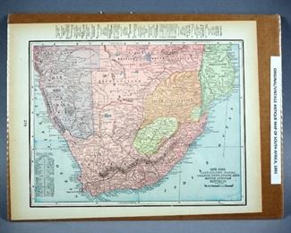 Antique/Vintage Maps Of Africa/South Africa, 1885-1918, Qty 12