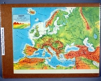 Antique/Vintage Maps Of The World, Various Countries, 1872-1955, Qty 10