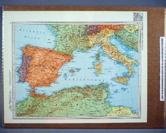 Antique/Vintage Maps Of The World, Various Countries, 1874-1955, Qty 10