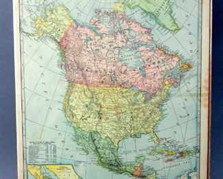 Antique/Vintage Maps Of North America/United States, 1884-1910, Qty 6