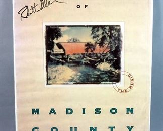 Signed Robert James Waller Poster: "The Ballads Of Madison County"