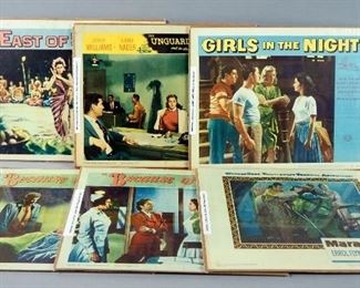 Vintage 1950s Movie Lobby Cards, Qty 6