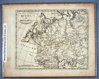 Original Map Of Russia Or Moscovy, 1797