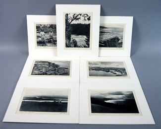 Matted Photogravures Of Newfoundland By A.C. Shelton & J.C. Parsons Circa 1940, Qty 7