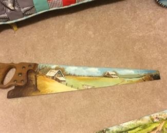 Painted saw