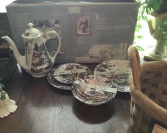 Johnson Brothers dishes and teapot