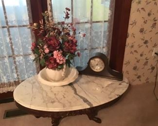 Marble top coffee table