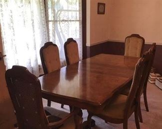 Dining table and chairs