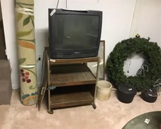 Rug, TV, Cart, & miscellaneous