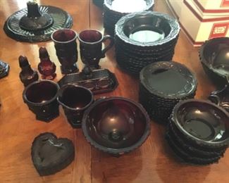 Avon Cape Cod Dishes - S/P shakers, bowls, butter dish, heart shape dish, bowls