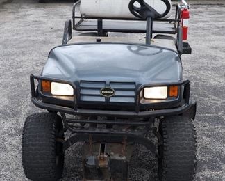 EZ Go Workhorse Clay's Car With Cargo Rack And Hitch, 830 Hours Showing, Has Robin Engine Model EH35C