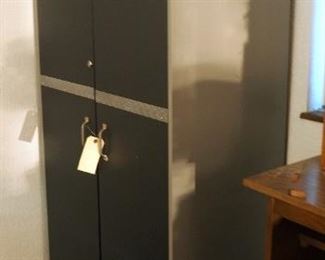 2 Door Composite Lockable Storage Cabinet With 3 Adjustable Shelves, 75" x 32" x 20", Contents Not Included, Includes Keys