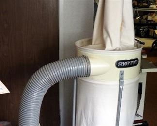 Shop Fox Dust Collector, Model W1685, 1.5 HP Motor, Bag Volume 5.4 Cubic Feet, Includes Dust Collection Hose