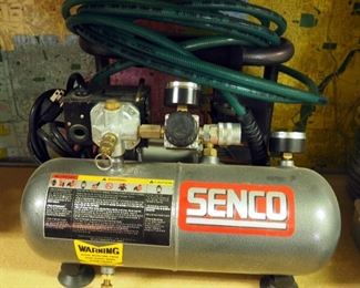 Senco 1 Gallon Portable Air Compressor, Model PC1010, Includes Pneumatic Hose