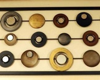 Contemporary Metal Framed Mirrored Wall Art, Qty 2, 12" x 29"