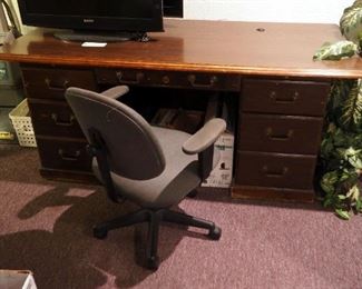 DMI Furniture 6 Drawer Executive Desk, 29.5" x 72" x 36"