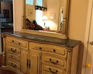 Large bedroom set includes armoire, two nightstand and long dresser w/mirror.  Great condition! Just  $400 for the set.