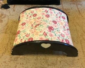 Rose print footstool $10