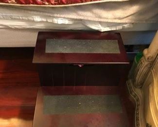 Custom made step up for alongside bed for you or your pet. There are storage compartments inside. $75