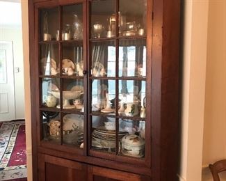 Beautiful primitive corner cabinet 